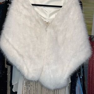 Faux Fur Wrap For Evening Gown